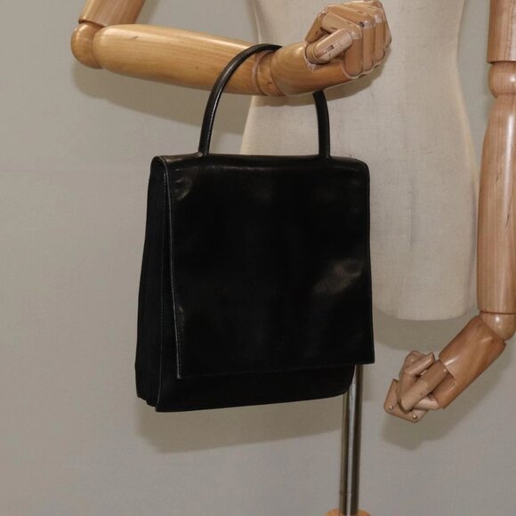 PRADA Hand Bag Nylon Leather Black Auth 112080 - Picture 1 of 16